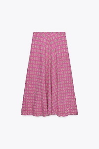 PRINTED MIDI SKIRT