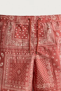 BANDANA PRINT LONG SWIM SHORTS