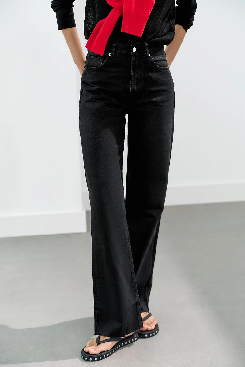 TRF HIGH WAIST WIDE LEG JEANS
