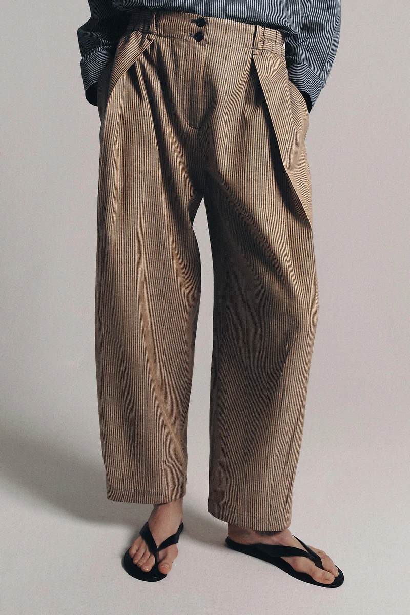 LINEN BLEND DARTED PANTS ZW COLLECTION