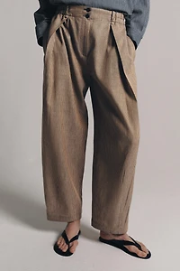 LINEN BLEND DARTED PANTS ZW COLLECTION