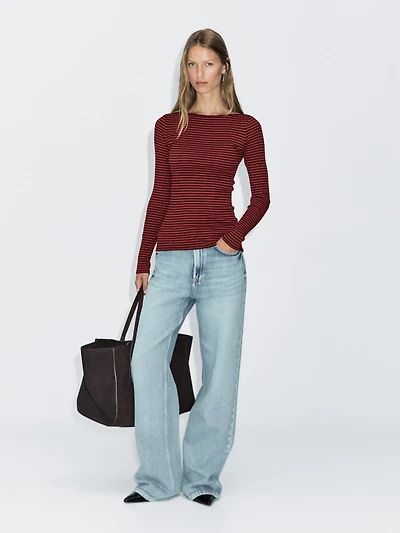 Striped long sleeve T-shirt