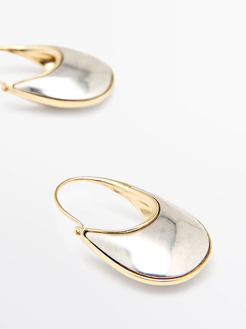 Contrast ring earrings