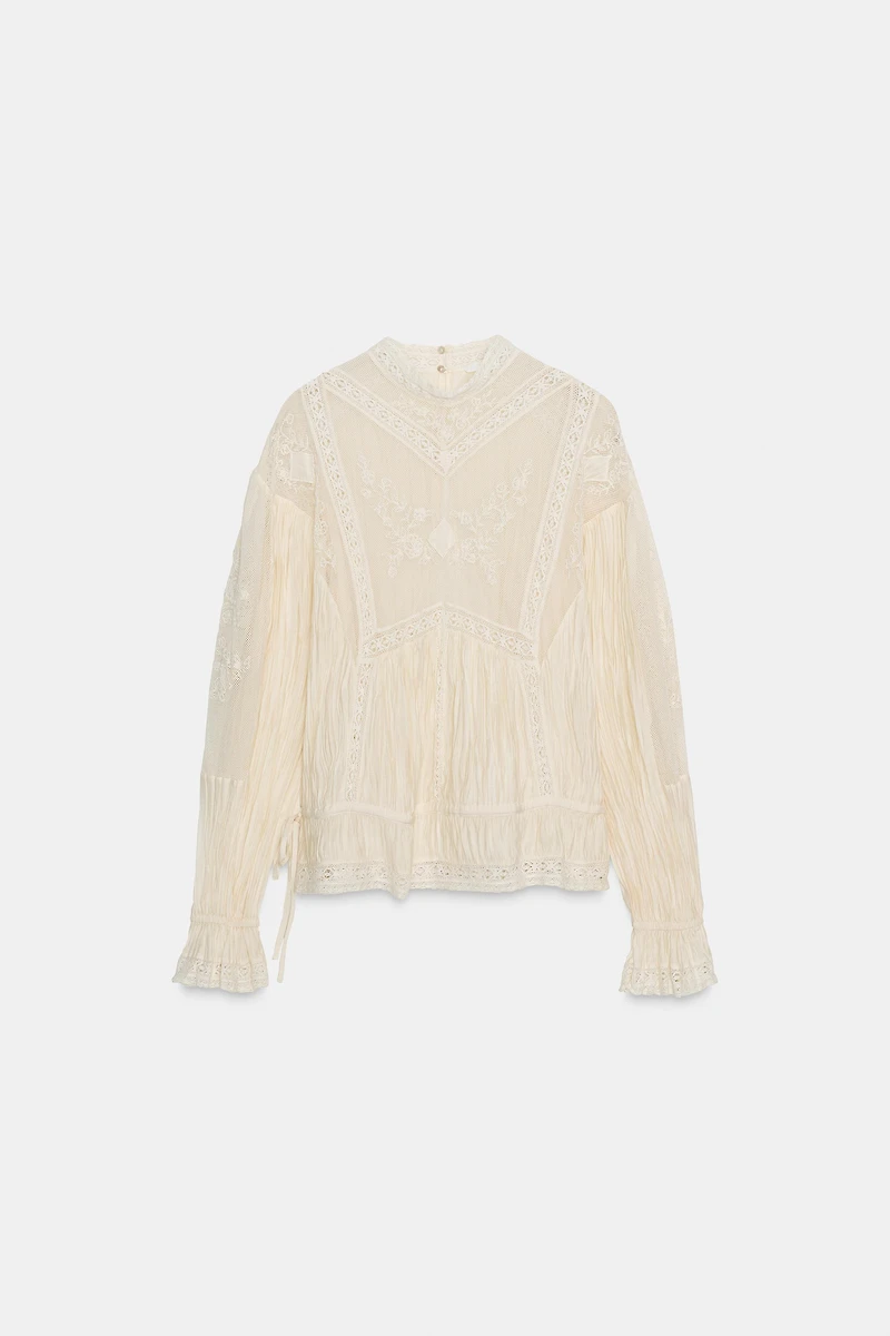 ZW COLLECTION EMBROIDERED ROMANTIC BLOUSE