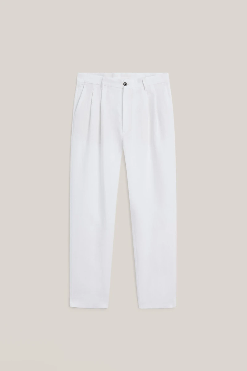 Pantalon à double pince en lin - LIMITED EDITION