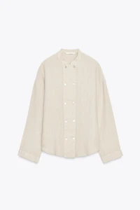 100% LINEN OVERSHIRT ZW COLLECTION
