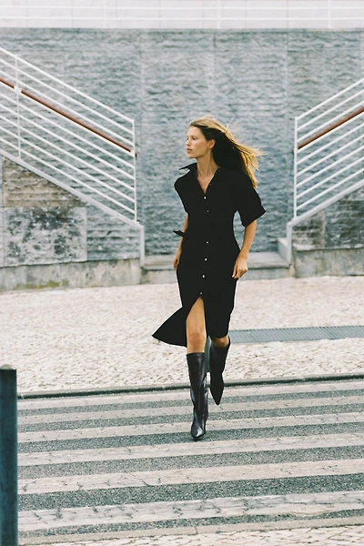 ROBE MI-LONGUE NŒUD