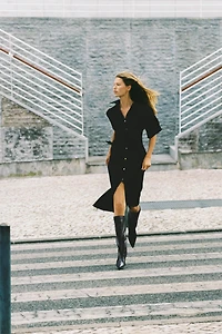 ROBE MI-LONGUE NŒUD