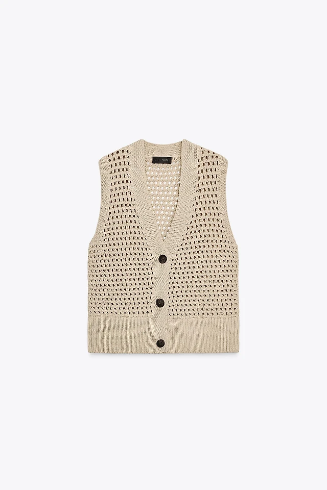 Knit Vest Zara High Neck Vest H&M Women Cable-Knit Sweater Vest