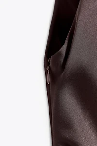 OPEN-BACK SATIN LONG DRESS