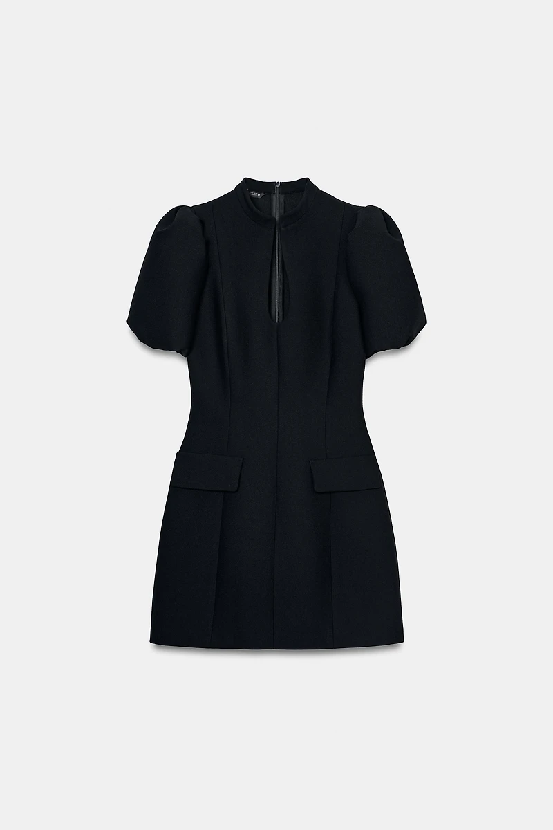 PUFF SLEEVE SHORT DRESS