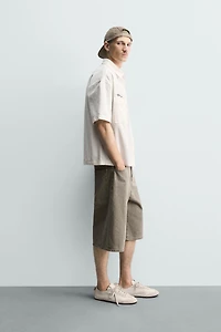 RELAXED FIT SHIRT WITH COMBINED EMBROIDERED PATCHES