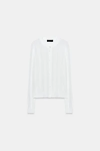 POINTELLE KNIT CARDIGAN