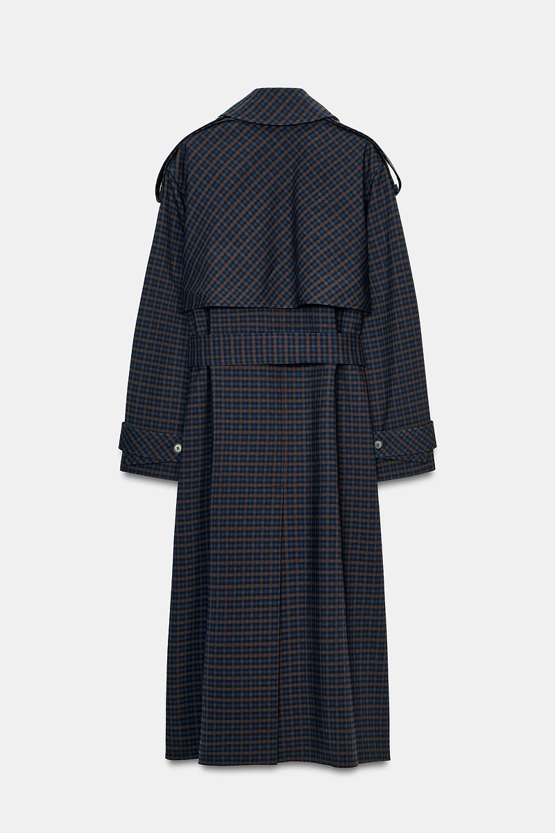 PLAID TRENCH COAT ZW COLLECTION LIMITED EDITION