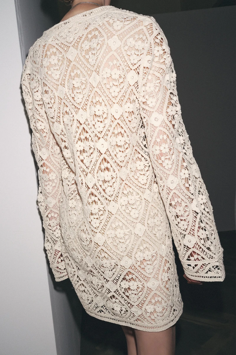 ZW COLLECTION CROCHET MINI DRESS