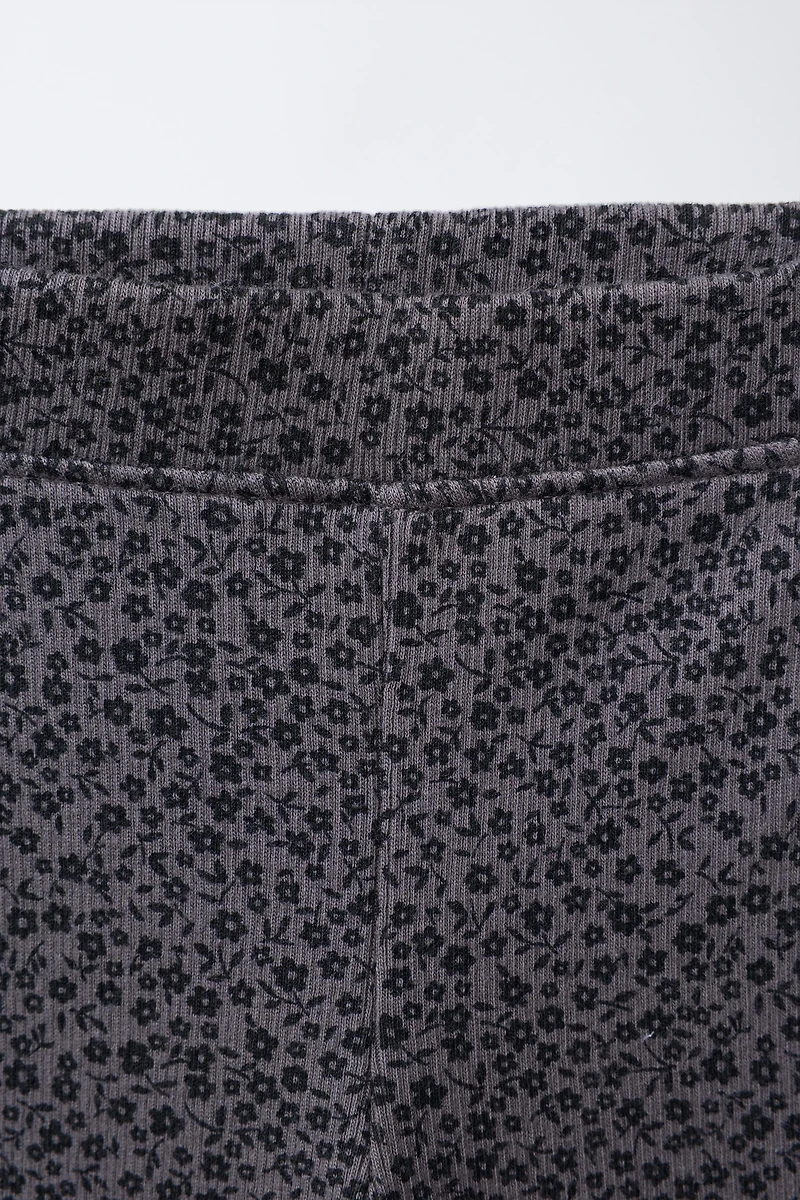 PRINTED RIB LEGGINGS