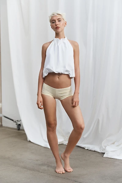 HEAVY COTTON BALLOON HALTER TOP
