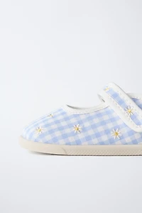 Gingham Barefoot Mary Janes
