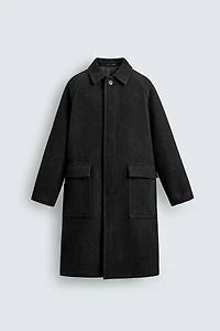WOOL BLEND COAT WITH POCKETS