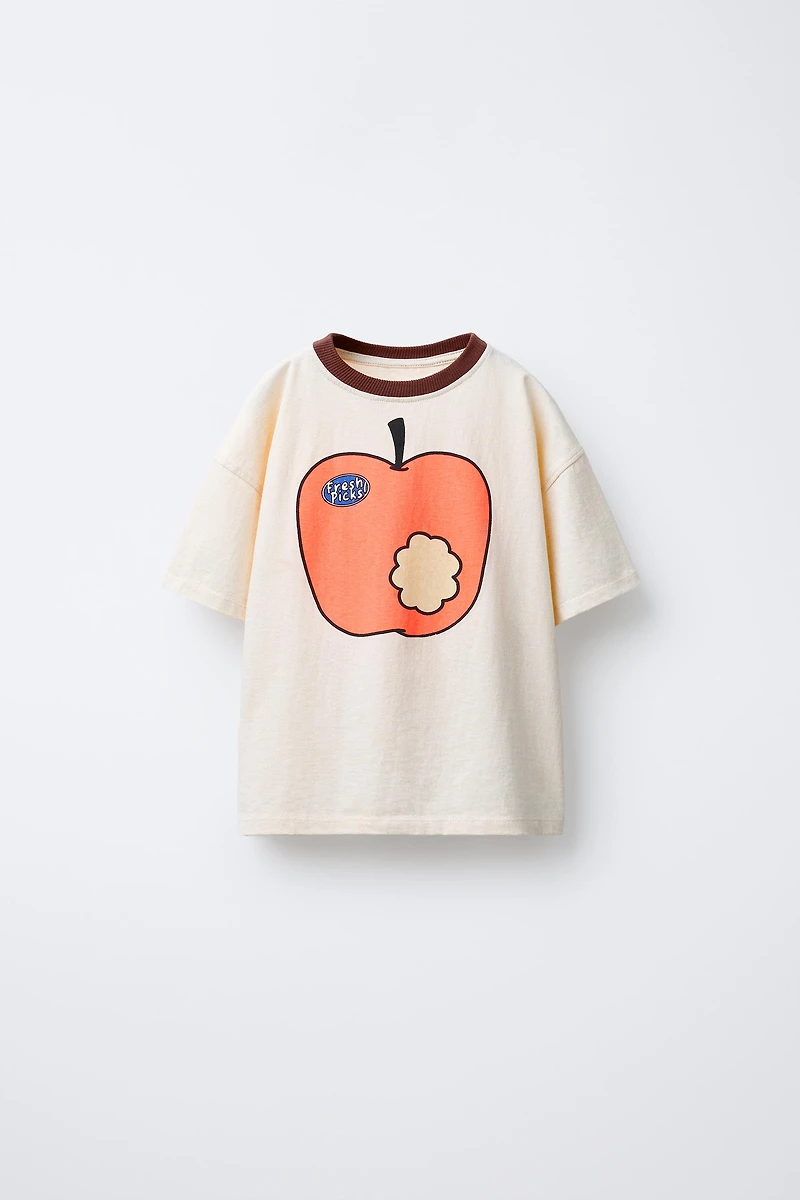 APPLE PRINT T-SHIRT