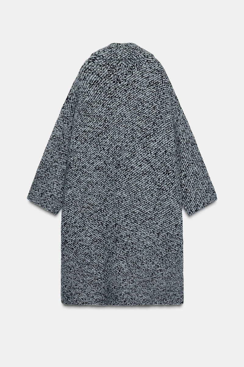SHAWL COLLAR KNIT COAT