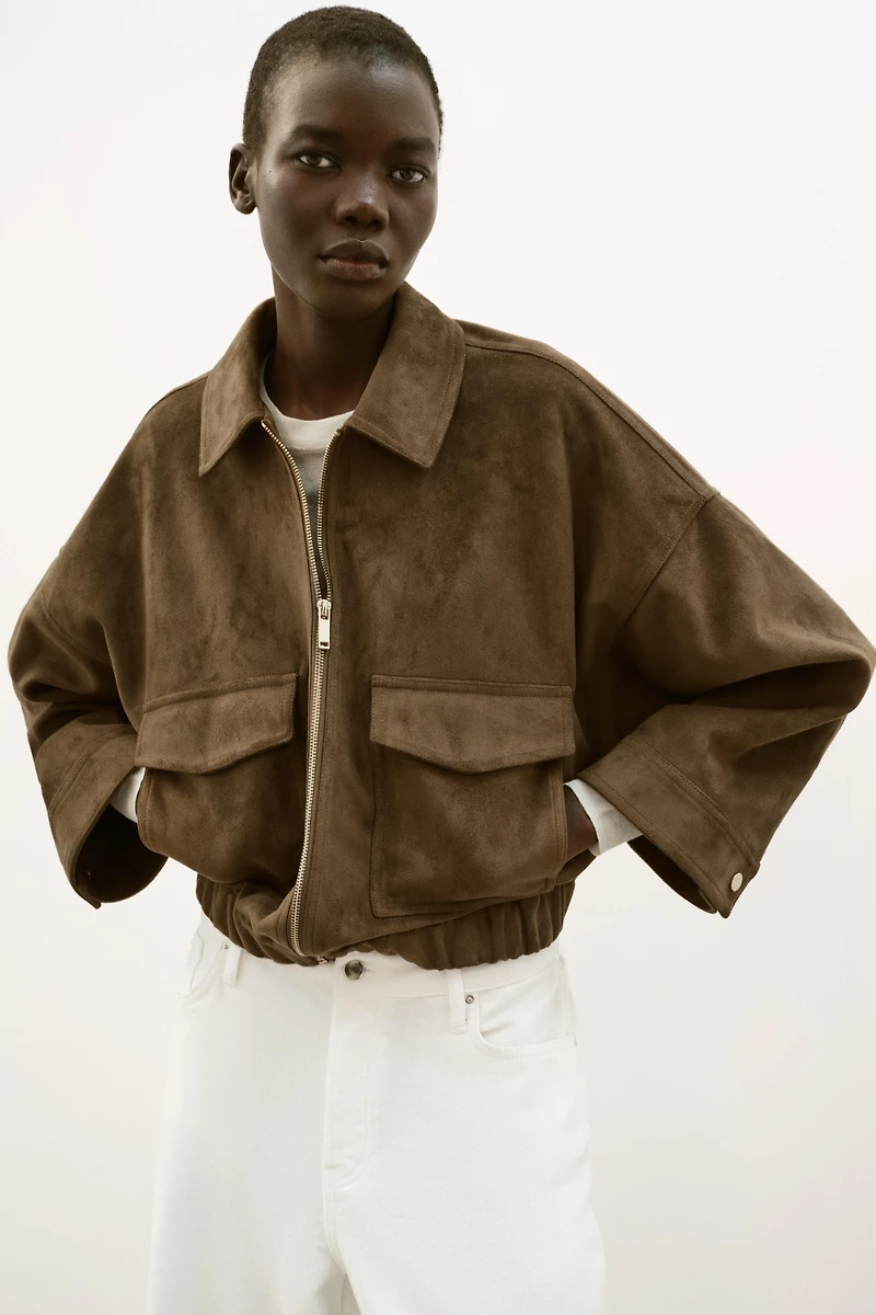 FAUX SUEDE JACKET