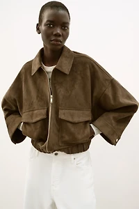 FAUX SUEDE JACKET