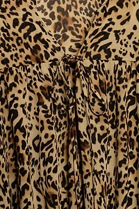 ROBE À IMPRIMÉ ANIMALIER AVEC VOLANTS