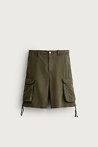 REGULAR FIT CARGO SHORTS WITH TABS
