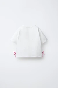 T-SHIRT À LACETS ET CARREAUX VICHY