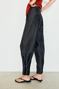 Pantalon avec bas froncé