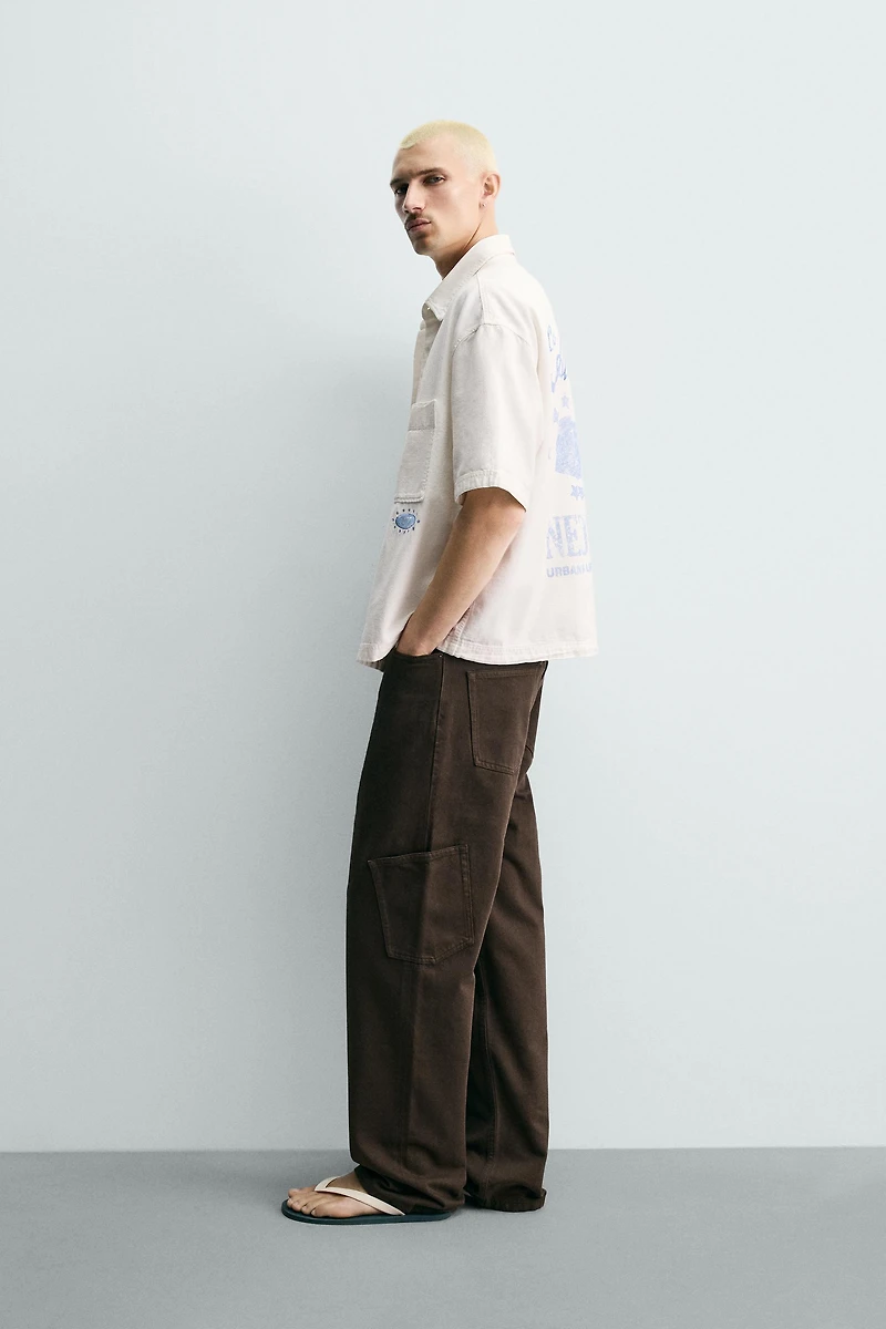 WASHED PRINT RELAXED FIT SHIRT