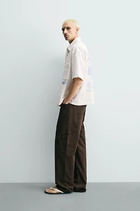 WASHED PRINT RELAXED FIT SHIRT
