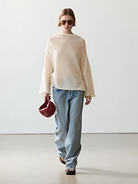 Pull en maille à liens au dos 100 % coton