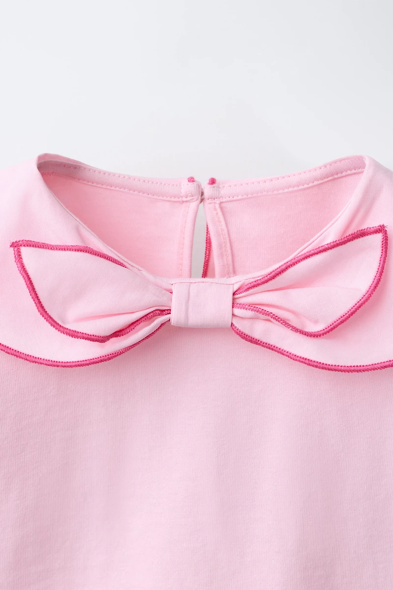SCARF BOW T-SHIRT