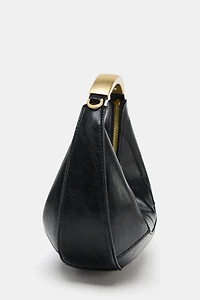 OVAL BAG WITH METAL HANDLE