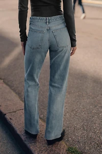 TRF MID-RISE WIDE LEG JEANS