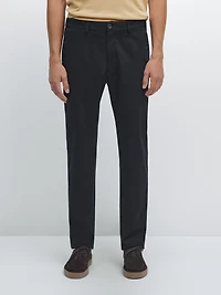 Slim fit trousers with elastic side detail