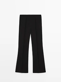 Pantalon en crêpe avec couture apparente