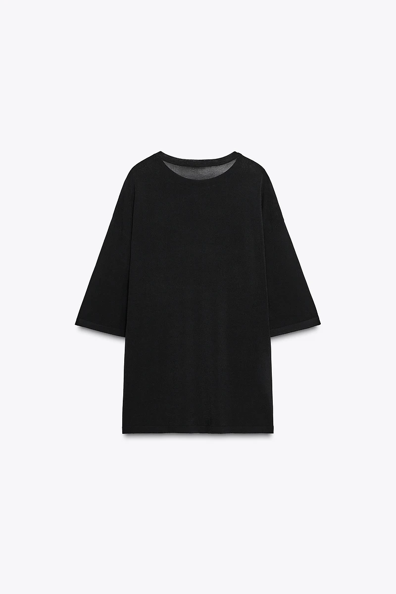 TOP OVERSIZE EN MAILLE LISSE