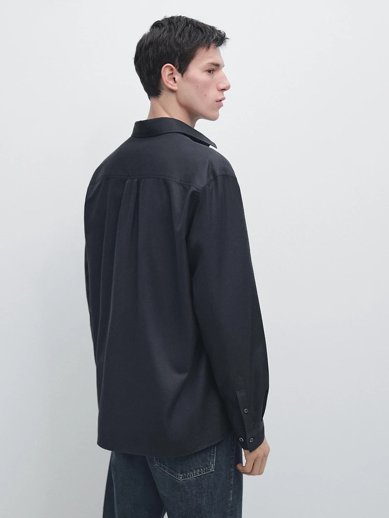 Cotton shirt with pockets