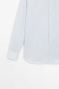Slim fit 100% cotton double stripe shirt