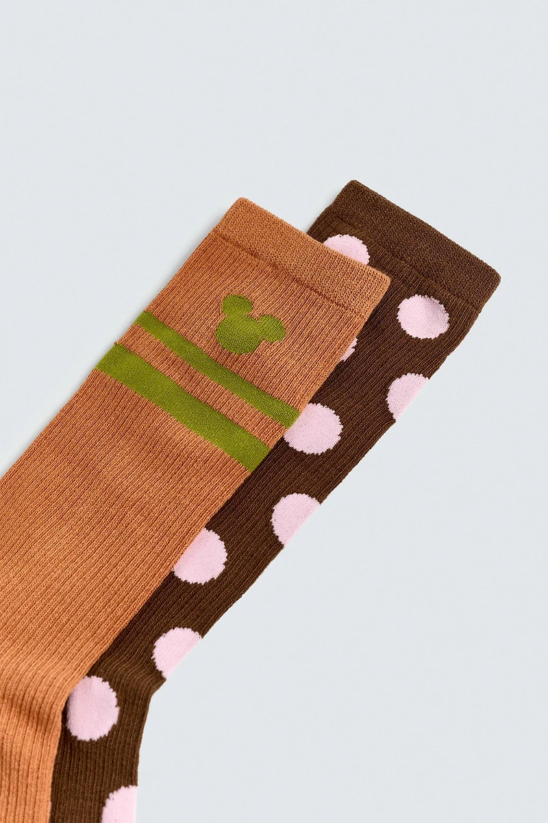 LOT DE 2 PAIRES CHAUSSETTES ASSORTIES HARRY LAMBERT FOR ZARA X DISNEY