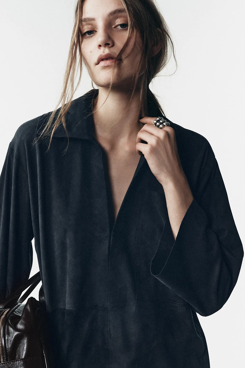 LIMITED EDITION SUEDE LEATHER POCKET SHIRT