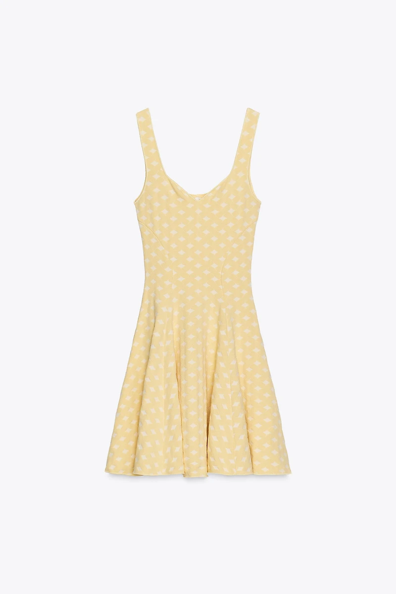 ROBE JACQUARD SKATER STRETCH