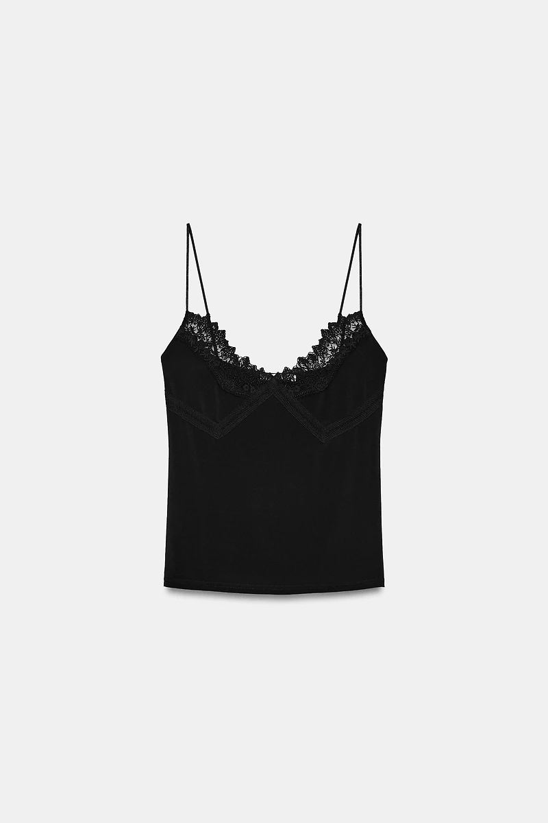 LACE STRAP TOP