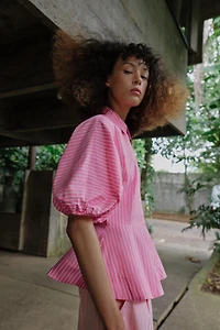 CHEMISE EN POPELINE À RAYURES