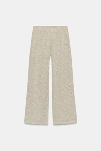 WIDE LEG TEXTURED PANTS