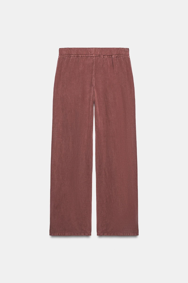 DRAWSTRING FLOWY PANTS