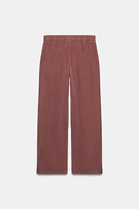 DRAWSTRING FLOWY PANTS